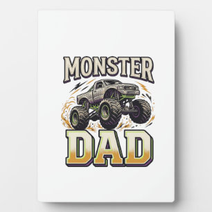 Monster Dad Monster Truck Vintage Vector Shirt Des Plaque