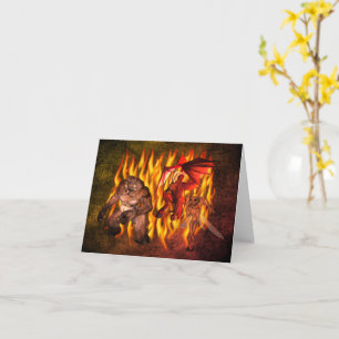 Monster Demon Gremlin Halloween Note Card