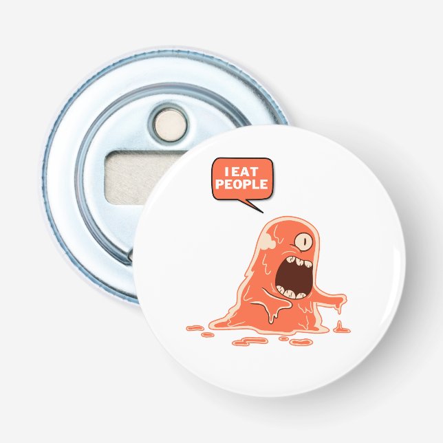monster eat people bottle opener (Front)
