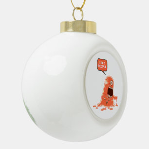 monster eat people, Snowflake Framed Ornament