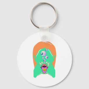 monster face keychain