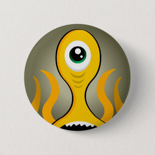 Monster from the depths of the sea 2 inch round button