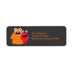 Monster Fun Return Address Label