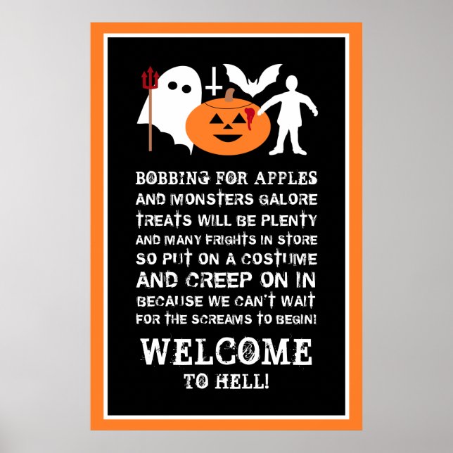 Monster Gang, Halloween Welcome Poster (Front)