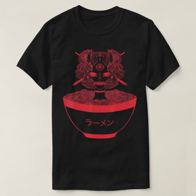 Monster Girl Ramen Noodles  T-Shirt (Design Front)