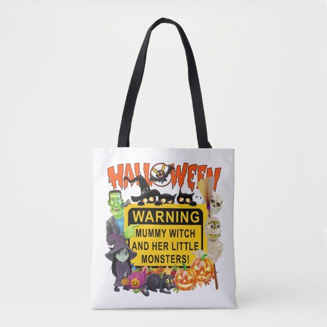 Monster Halloween, Mommy Witch Tote Bag (Front)