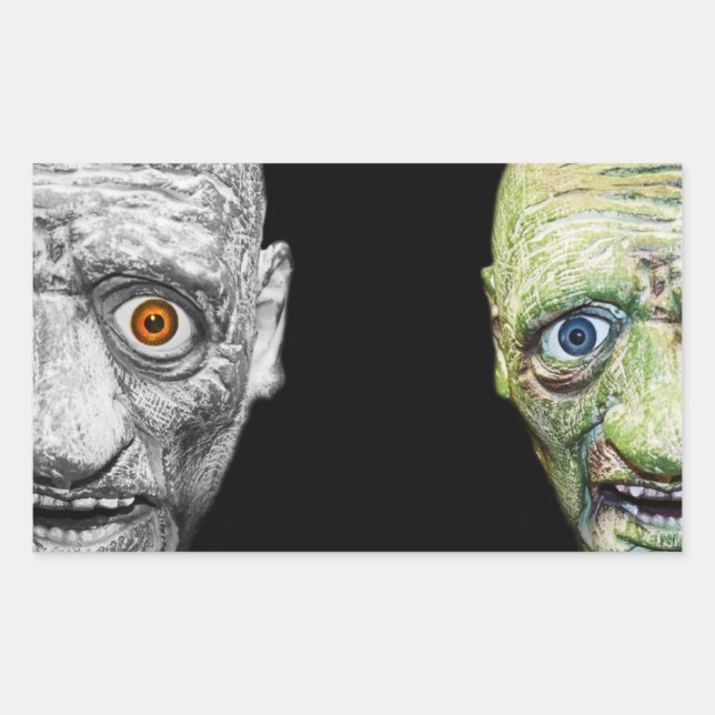 MONSTER HALLOWEEN STICKERS RECTANGLE (Front)