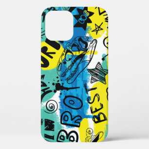 Monster Hand Drawn Kids Pattern iPhone 12 Case