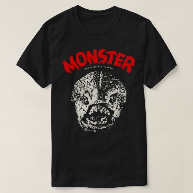 Monster Humanoids From The Deep Horror Movie T-Shirt (Design Front)
