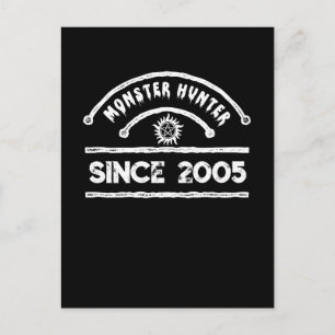 Monster Hunter Sigil Distressed Typography Holiday Postcard