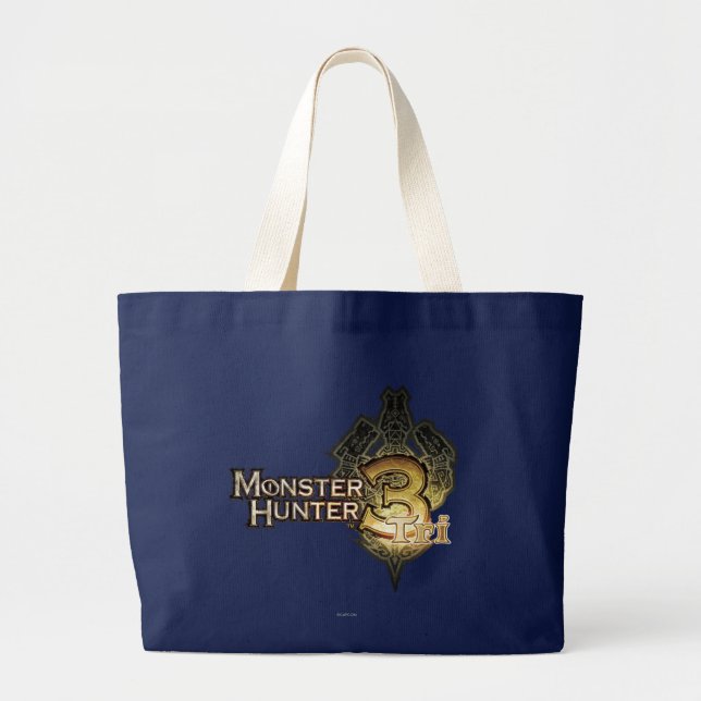 Monster Hunter Tri logo Large Tote Bag (Front)