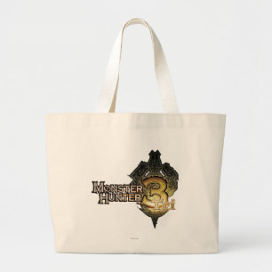 Monster Hunter Tri logo Large Tote Bag