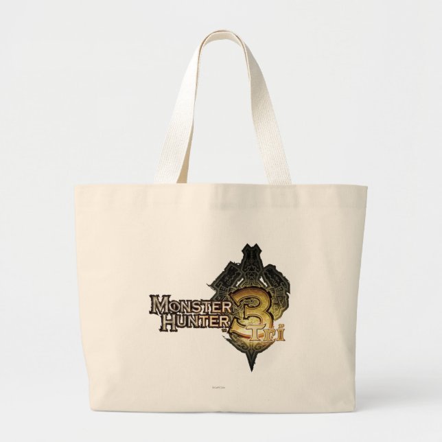 Monster Hunter Tri logo Large Tote Bag (Front)