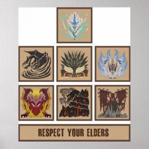 Monster Hunter World Elder Dragons Poster