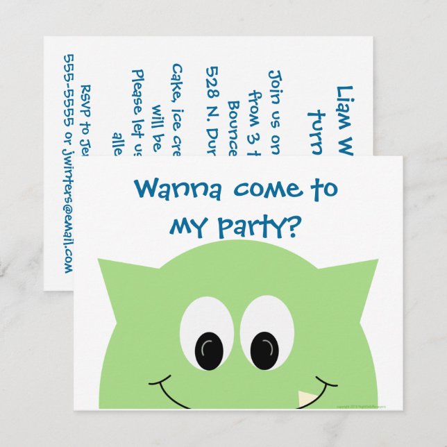 Monster Invite 4.25x5.25 (Front/Back)