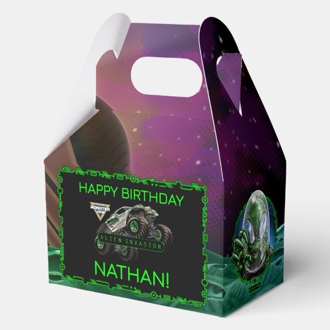 Monster Jam - Alien Invasion Birthday Favor Box (Front)