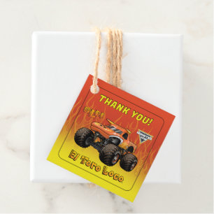 Monster Jam - El Toro Loco Birthday Favour Tags