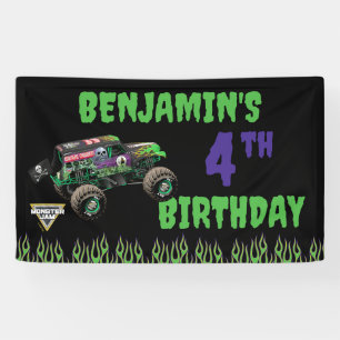 Monster Jam Grave Digger Birthday Banner