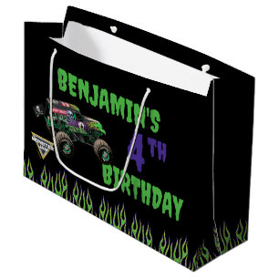 Monster Jam Grave Digger Birthday Large Gift Bag