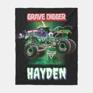 Monster Jam Grave Digger - Personalized Fleece Blanket