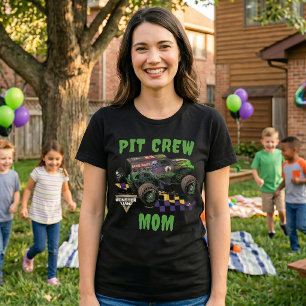 Monster Jam Grave Digger Pit Crew Mom Tri-Blend Shirt