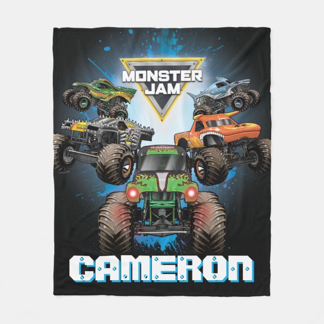 Monster Jam Group - Personalized Fleece Blanket (Front)