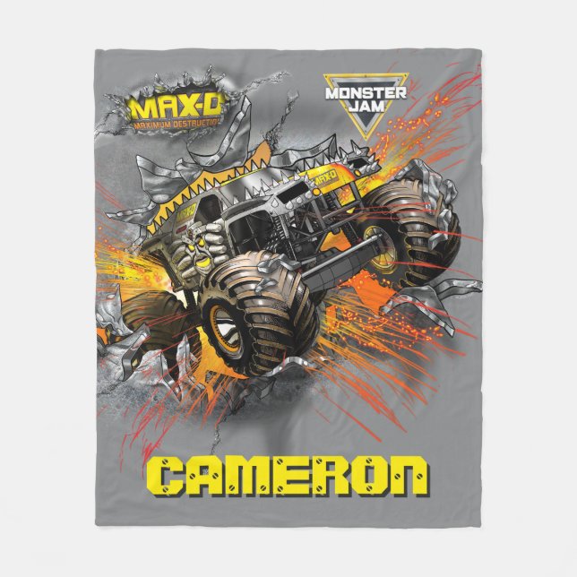 Monster Jam Max-D - Personalized Fleece Blanket (Front)