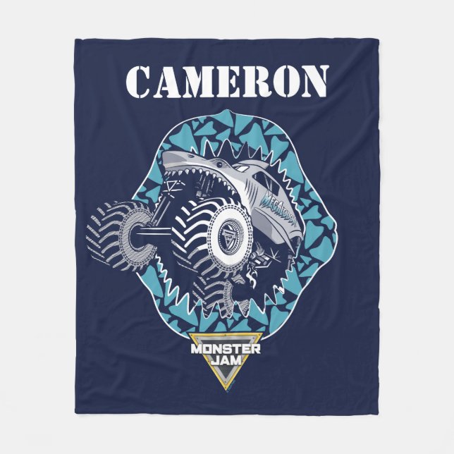 Monster Jam Megalodon - Personalized Fleece Blanket (Front)