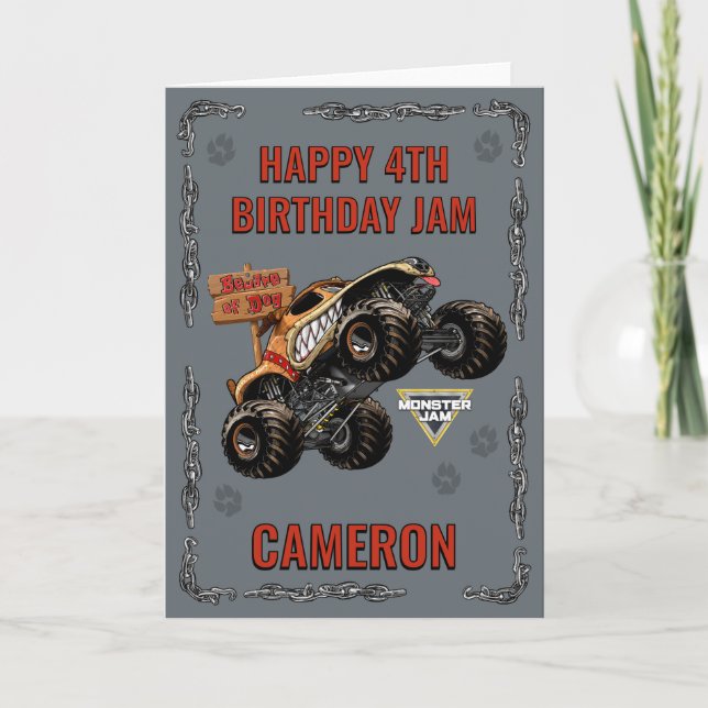 Monster Jam - Monster Mutt Birthday Card (Front)