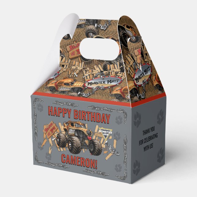 Monster Jam - Monster Mutt Birthday Favor Box (Front Side)