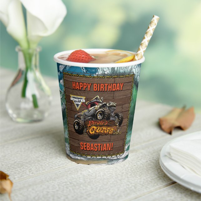 Monster Jam - Pirate's Curse Birthday Paper Cups (Insitu)