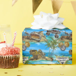 Monster Jam - Pirate's Curse Birthday Wrapping Paper