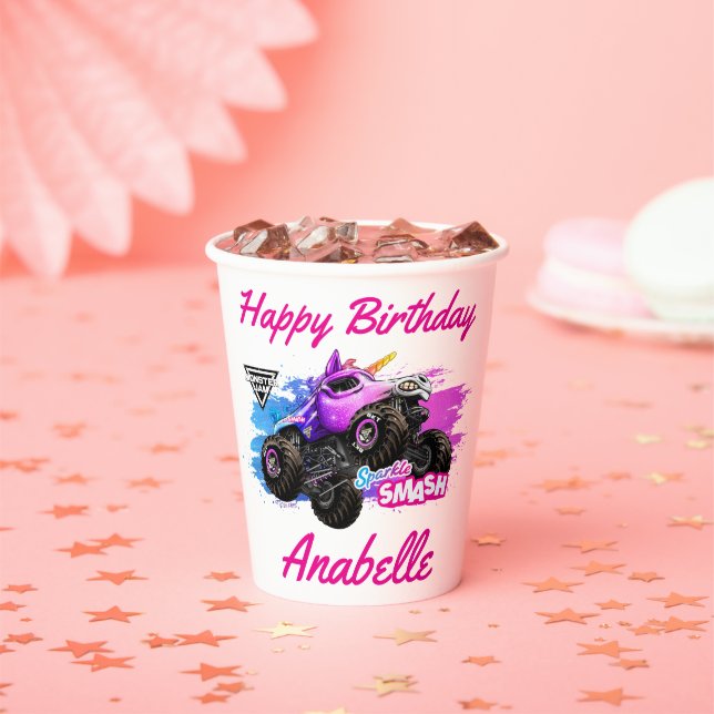 Monster Jam - Sparkle Smash Birthday Paper Cups (Insitu)