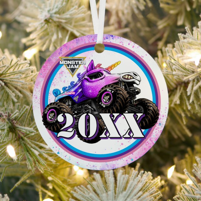 Monster Jam Sparkle Smash Metal Ornament (Insitu)