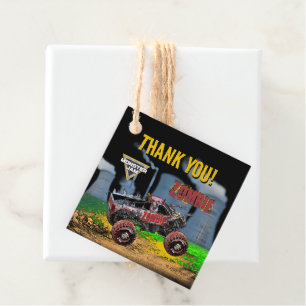 Monster Jam - Zombie Birthday Favour Tags