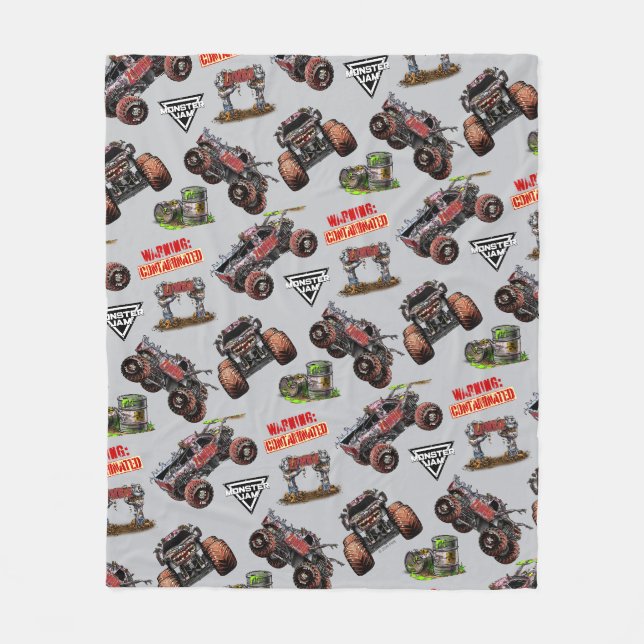 Monster Jam Zombie Fleece Blanket (Front)