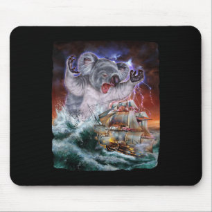 Monster Koala As Kraken Attack A War Ship At High  Mouse Pad