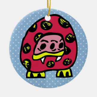 Monster Ladybug Ceramic Ornament