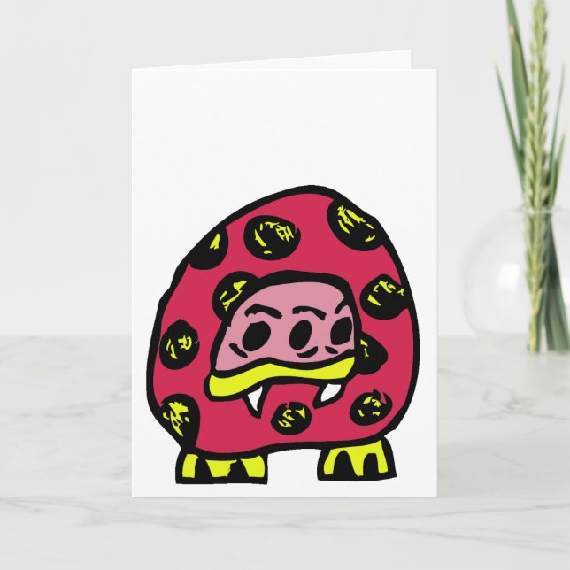 MONSTER LADYBUG GREETING CARTE (Devant)
