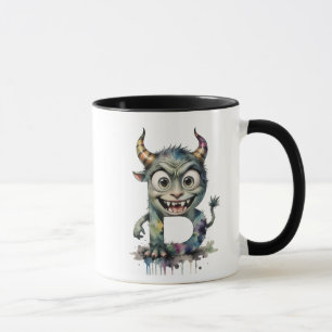 Monster Letter B Mug - Jolie Coupe Alphabet Cartoo