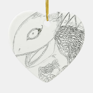 monster lizard cartoon ceramic ornament