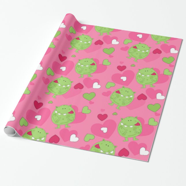 Monster Love Wrapping Paper (Unrolled)