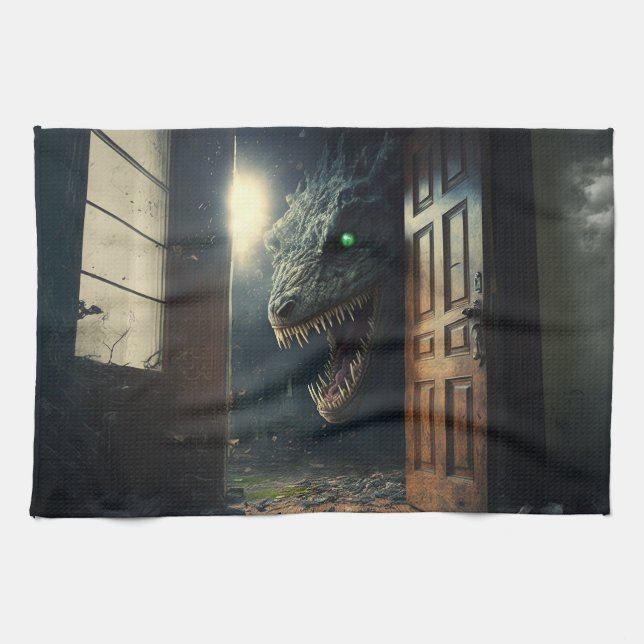 monster lurk kitchen towel (Horizontal)