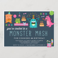 MONSTER MASH ANNIVERSAIRE DE ENFANT invitation D'I