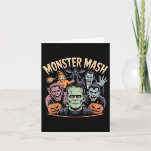 Monster Mash Clic Halloween Monsters Spooky Horror Card