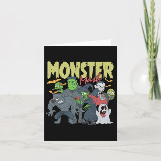 Monster Mash Funny Halloween Spooky Season Trick O Card