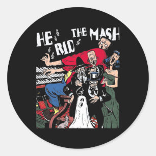 Monster Mash Halloween Ghoul Ghost  Classic Round Sticker