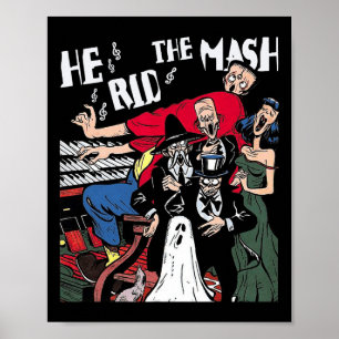 Monster Mash Halloween Ghoul Ghost  Poster