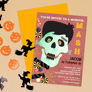 Monster Mash Halloween Invitation d'anniversaire