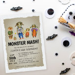 Monster Mash Halloween Kids Birthday  Invitation<br><div class="desc">Cute halloween childrens birthday party invitation featuring a watercolor background,  the heading 'MONSTER MASH',  a group of of funny looking monsters and a fun birthday template that is easy to personalize.</div>